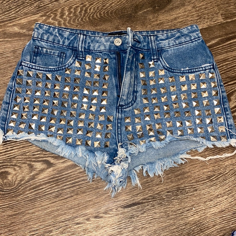 Studded Denim Shorts size Small